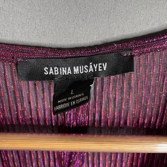 Sabina Musayev Sarah Gown Multi Red Size L - Picture 8 of 8